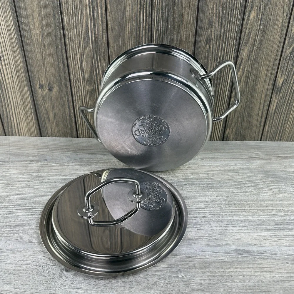 Silga Teknika 3 Qt 24cm Stainless Steel Stock Pot Lid 18/10 Made Italy